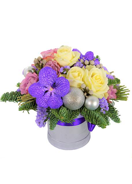 Kalėdų kompozicija su orchidėjomis "Vanda"